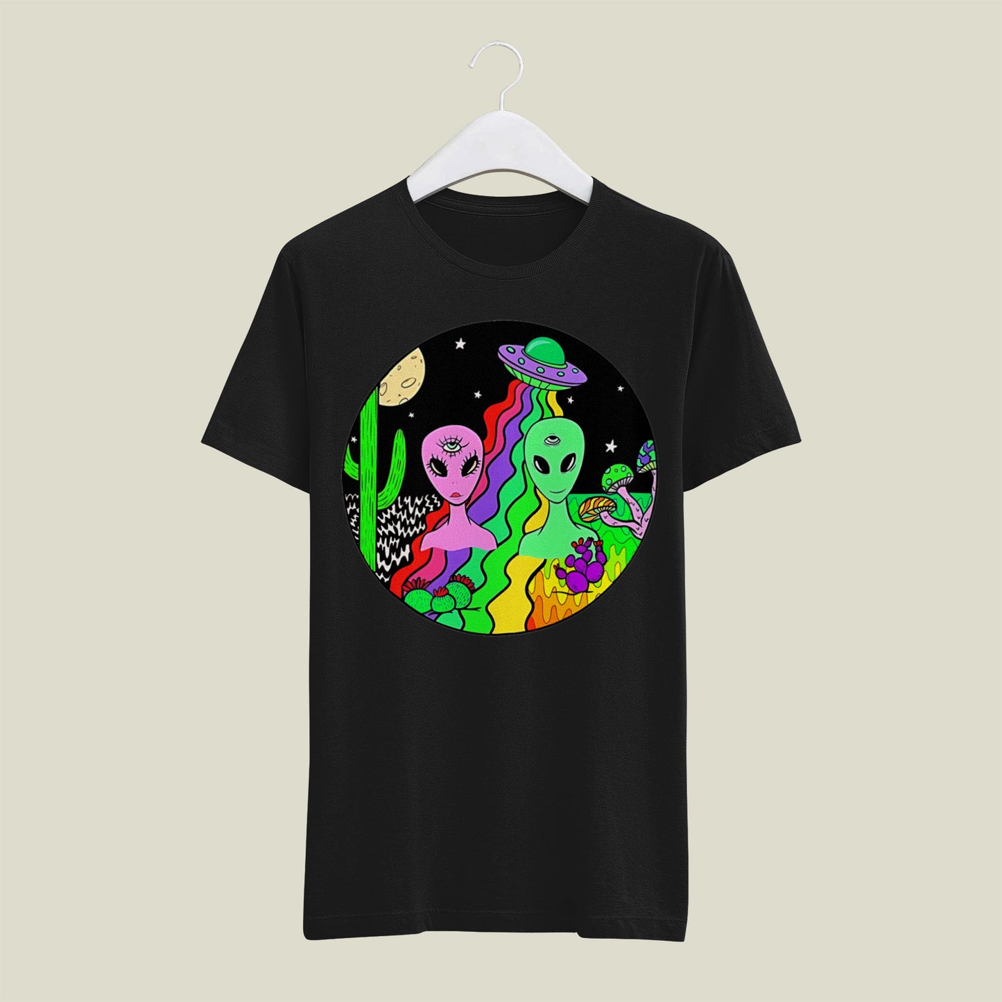 Mashroom Alien Couple T shirt