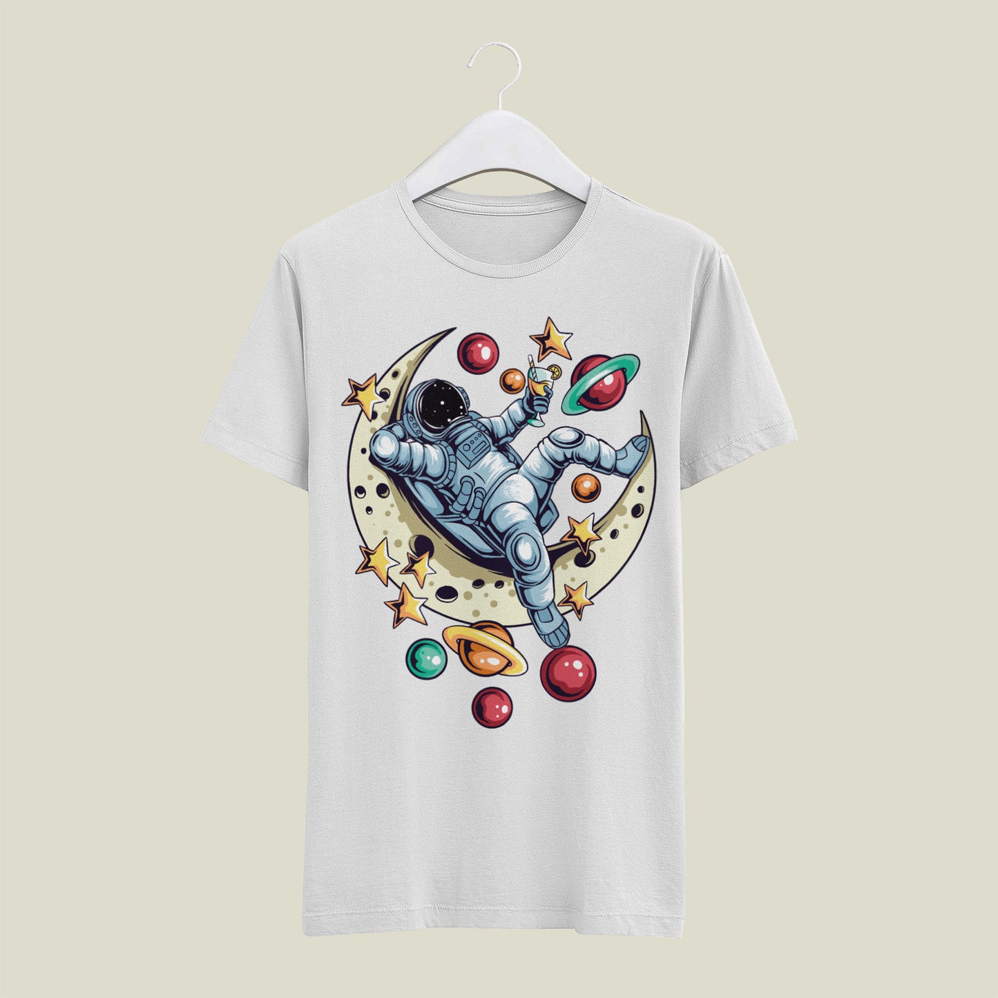 Astronaut Sleeping on Moon T-shirt